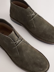 Dark Green Suede Desert Boots - Image 4 of 5