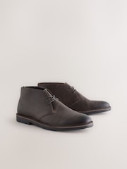 Brown Leather Desert Boots - Image 1 of 5