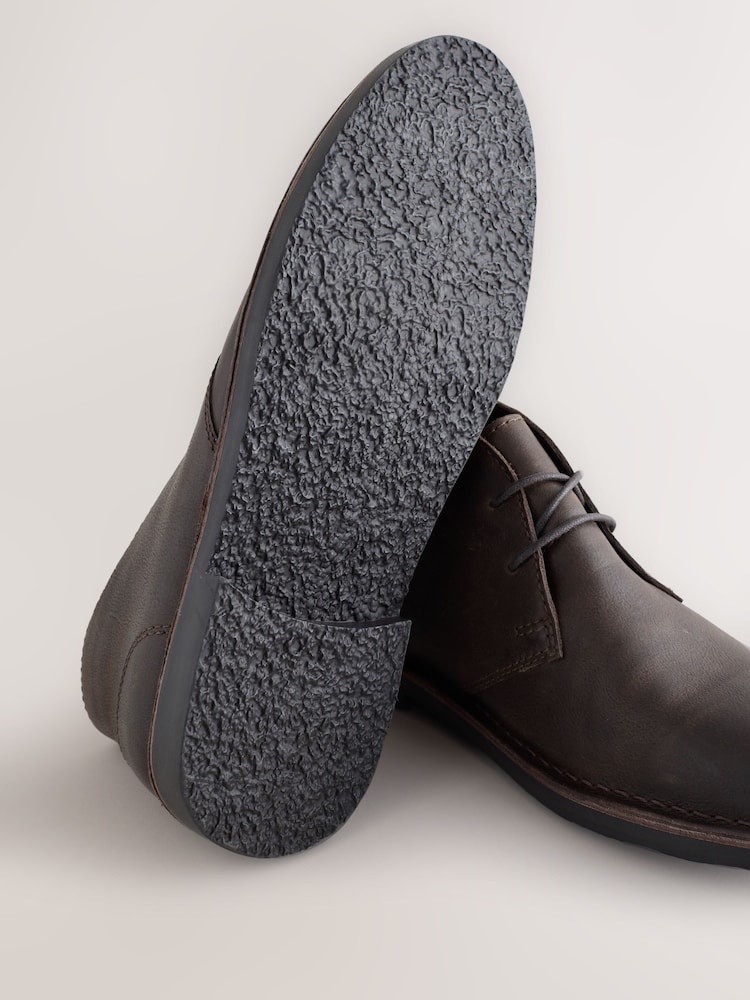 Brown Leather Desert Boots - Image 5 of 5