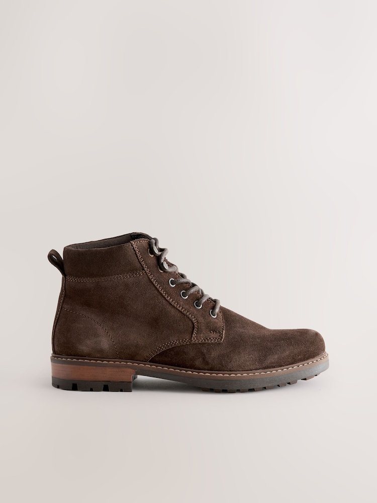 Brown Leather Boots - Image 1 of 5 Brown Leather Boots - Image 1 of 5