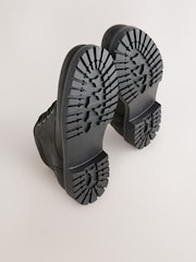 Black Rugged Leather Ankle Boots - Image 5 of 5
