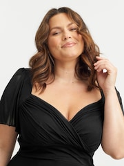 Scarlett & Jo Black Kemi Bolero Wrap Bodice Maxi Gown - Image 2 of 4