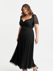Scarlett & Jo Black Kemi Bolero Wrap Bodice Maxi Gown - Image 3 of 4