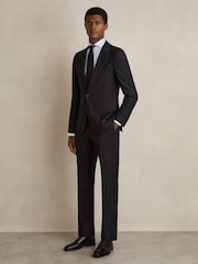 Reiss Soft Blue Slim Fit Double Cuff Two Fold Cotton Shirt - Image 6 of 8