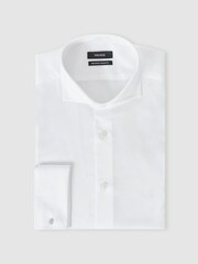 Reiss White Storm Double-Cuff Two-Fold Cotton Shirt - Image 2 of 8