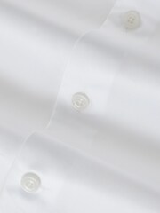 Reiss White Storm Double-Cuff Two-Fold Cotton Shirt - Image 8 of 8