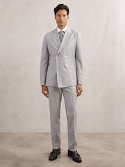 Blanco - Corte estándar - Reiss Bishopsgate Cotton-Tencel Stretch Double Cuff Shirt - Imagen 3 de 7