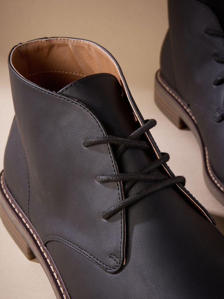 Buy Black Chukka Boots from Next USA display picture 3
