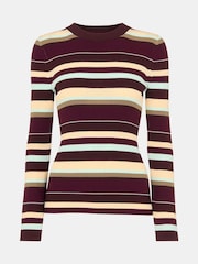 Whistles Multi Stripe Crew Neck Knit Jumper - Imagem 6 de 6
