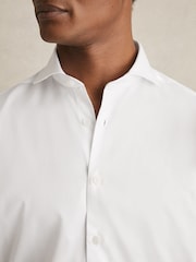 Белый - Reiss Storm Cotton-Twill Two-Fold Shirt - Изображение 6 из 8