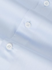 Reiss Soft Blue Storm Double-Cuff Two-Fold Cotton Shirt - Image 7 of 7