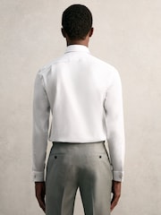 Reiss White Slim Fit Double Cuff Two Fold Cotton Shirt - Image 5 of 6