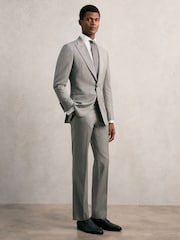 Reiss White Slim Fit Double Cuff Two Fold Cotton Shirt - Image 8 of 9