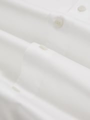 Reiss White Slim Fit Double Cuff Two Fold Cotton Shirt - Image 9 of 9