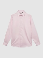 Reiss Pink Remote Reg Cotton Satin Cutaway Collar Shirt - Image 2 of 7