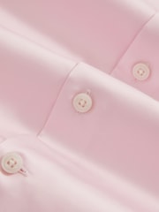 Reiss Pink Remote Reg Cotton Satin Cutaway Collar Shirt - Image 7 of 7