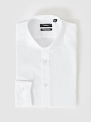 Reiss White Storm Slim Slim Fit Cotton-Twill Two-Fold Shirt Slim-Fit - Image 2 of 8