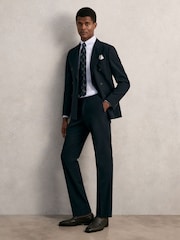 Reiss Soft Blue Caldwell Slim Fit Cotton Pin Collar Shirt - Image 5 of 6