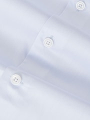 Reiss Soft Blue Caldwell Slim Fit Cotton Pin Collar Shirt - Image 6 of 6