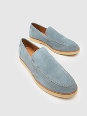 Синий - Синие замшевые лоферы Schuh ec Riggs - Image 3 of 4