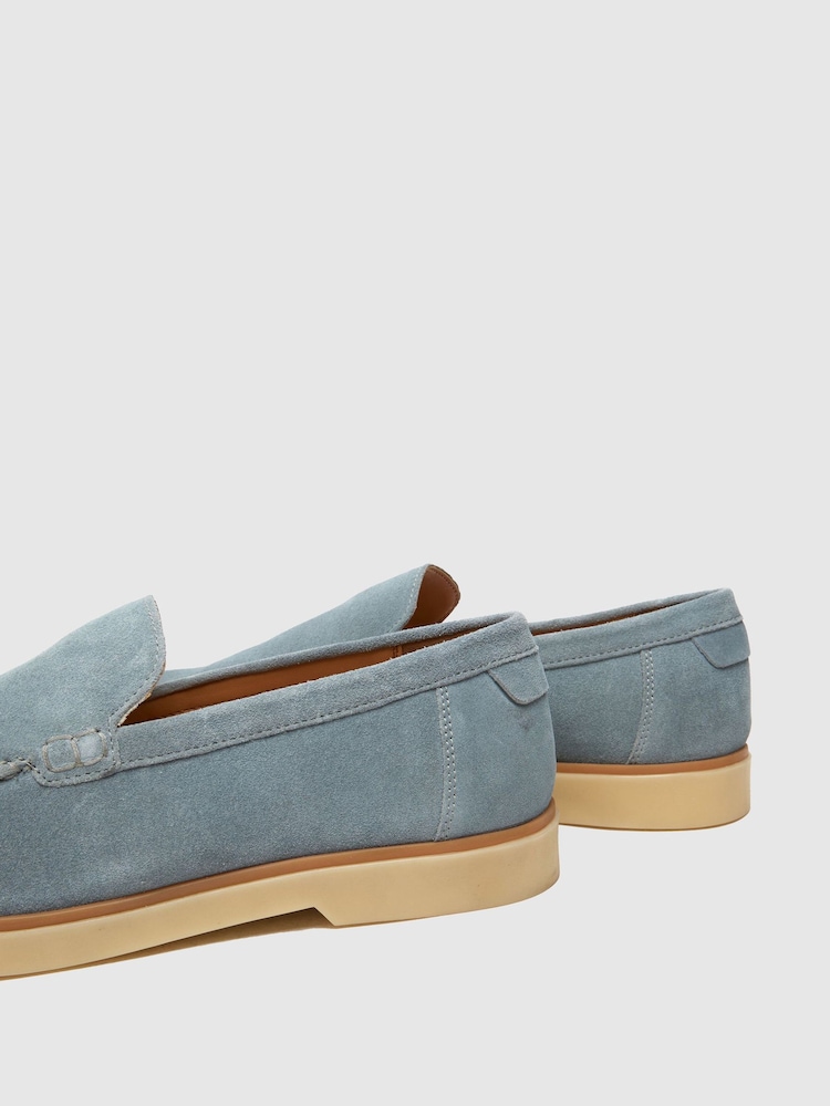 modra - Schuh Blue EC Riggs Suede Loafers - Slika 4 iz 4 modra - Schuh Blue EC Riggs Suede Loafers - Slika 4 iz 4