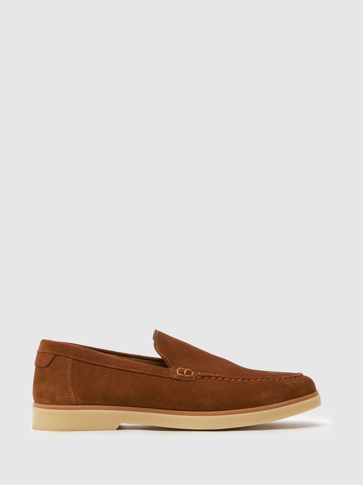 rumenorjava; poltna - Schuh Blue EC Riggs Suede Loafers - Slika 1 iz 4 rumenorjava; poltna - Schuh Blue EC Riggs Suede Loafers - Slika 1 iz 4