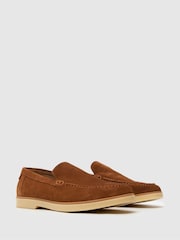 Светло-коричневый - Синие замшевые лоферы Schuh ec Riggs - Image 2 of 4
