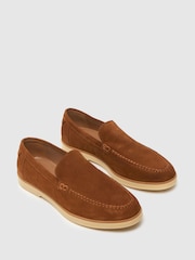 Светло-коричневый - Синие замшевые лоферы Schuh ec Riggs - Image 3 of 4