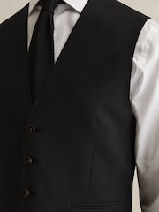 Reiss Black Promise Wool-Blend Slim-Fit Waistcoat - Image 5 of 6
