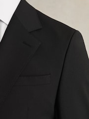 Черный - Однобортный пиджак из шерсти Blend зауженного кроя Reiss Promise - Изображение 5 из 9