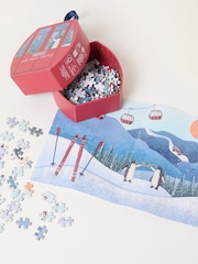 FatFace Red 234 Piece Apres Ski Penguin Scene Puzzle - Image 2 of 3