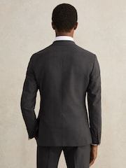 Reiss Grey Promise Wool-Blend Single-Breasted Suit Blazer Slim-Fit - Image 6 of 8