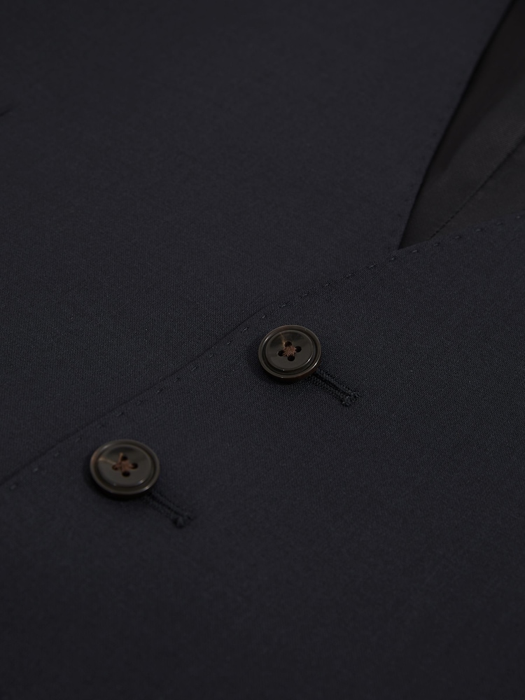 Reiss Navy Promise Wool-Blend Slim-Fit Waistcoat - Image 7 of 7