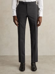 Reiss Grey Promise Slim-Fit Wool-Blend Suit Trousers - Image 3 of 6