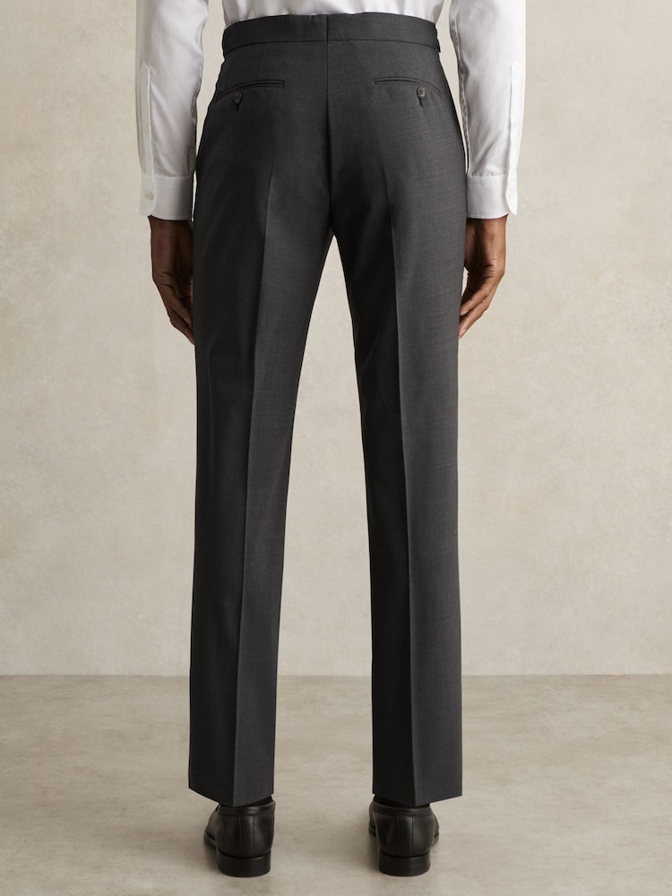 Reiss Grey Promise Slim-Fit Wool-Blend Suit Trousers - Image 5 of 6