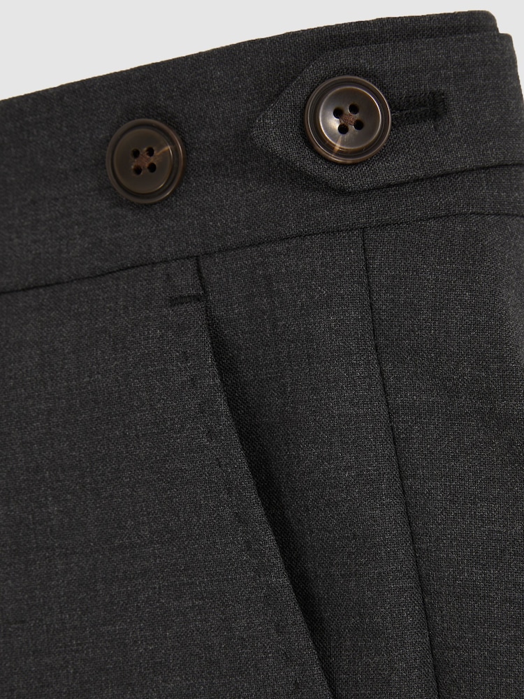 Reiss Grey Promise Slim-Fit Wool-Blend Suit Trousers - Image 6 of 6