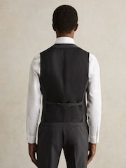 Reiss Grey Promise Wool-Blend Slim-Fit Waistcoat - Image 4 of 5