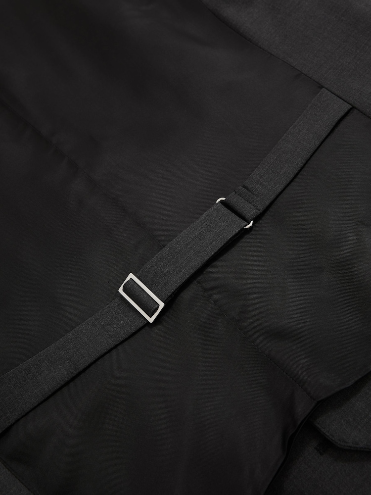 Cinza - Colete Slim Fit Reiss Promise de lã mista - Imagem 6 de 6