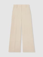 Reiss Off White Beckett Atelier Wide-Leg Woven Trousers - Image 2 of 6