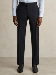 Reiss Navy Promise Slim-Fit Wool-Blend Suit Trousers - Image 3 of 7