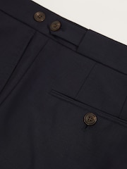 Reiss Navy Promise Slim-Fit Wool-Blend Suit Trousers - Image 7 of 7