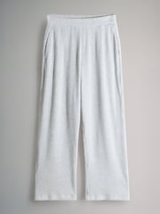 The Set Grey 2 Pack Soft Rib Half Zip Funnel Neck Sweatshirt and Wide Leg Joggers Lounge Set - Image 3 of 5