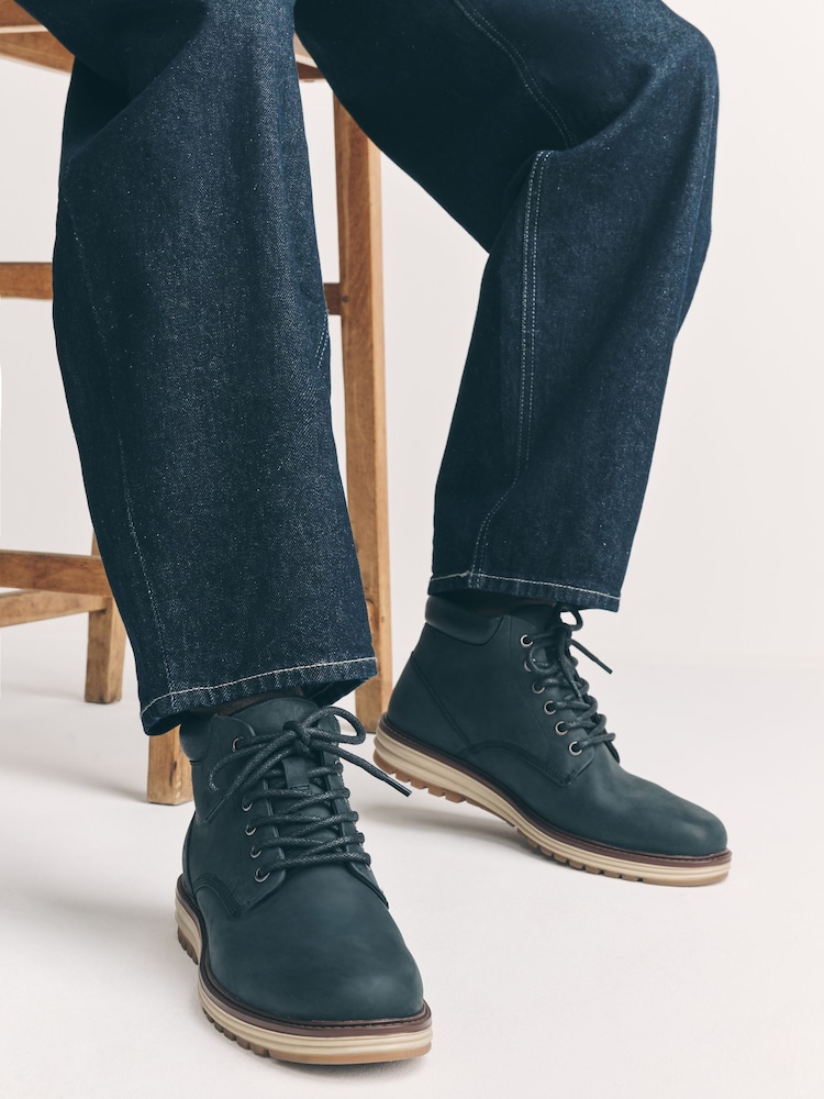 Black Leather Sports Boots - Image 1 of 6
