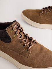 Tan Brown Knitted Collar Ankle Boots - Image 4 of 5