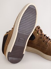 Tan Brown Knitted Collar Ankle Boots - Image 5 of 5