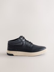 Black Knitted Collar Ankle Boots - Image 2 of 5