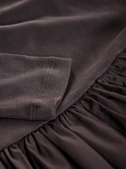 The Set Black/Chocolate Brown 2 Pack Long Sleeve Jersey Woven Mix Dresses - Image 3 of 3
