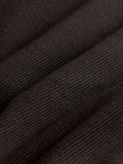 The Set Black/Chocolate Brown 2 Pack Ribbed Jersey Wide Leg Trousers - Image 4 of 5