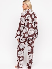 Fable and Eve Brown Chrome Wide Leg Long Sleeve Pyjama Set - Image 2 of 4