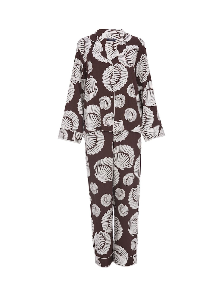 Fable and Eve Brown Chrome Wide Leg Long Sleeve Pyjama Set - Image 4 of 4